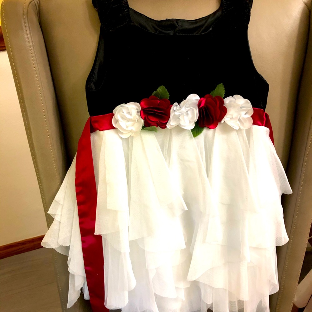 Velvet Crush Dress with Flower waistline